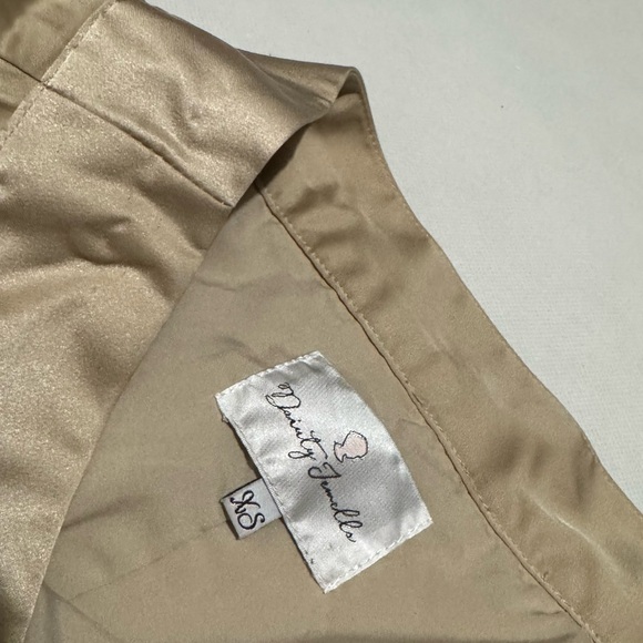 Dainty Jewells Twirling In Tinsel Gold Champagne Modest Tiered Skirt‎ Size XS - Picture 3 of 5